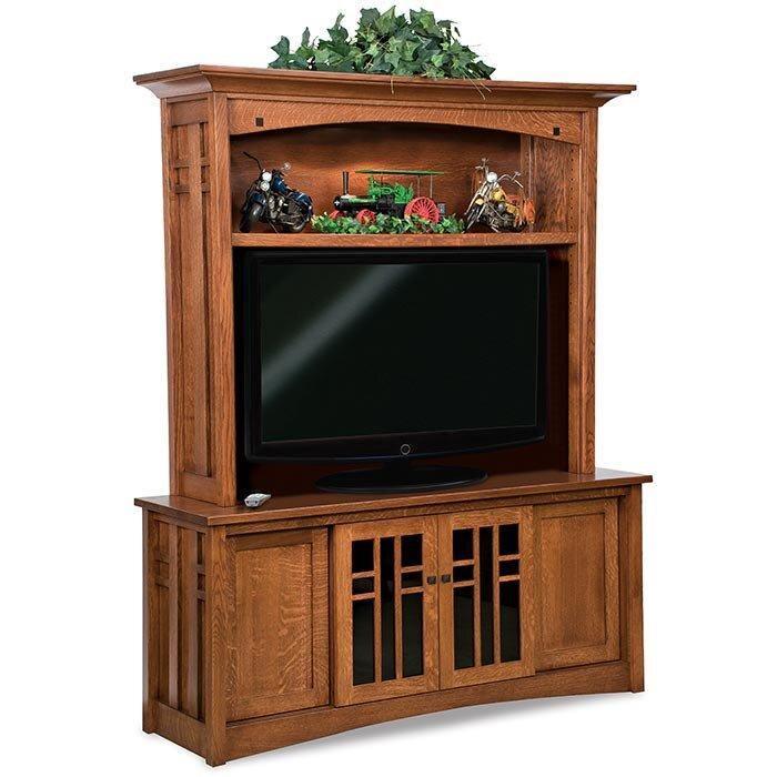 Kascade Amish TV Stand with Hutch - Herron's Furniture