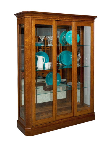 Latonia Amish 3-Door Curio - Herron's Furniture