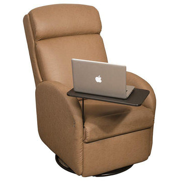 Lazy Lounger Amish Recliner with Computer Table - Herron's Furniture