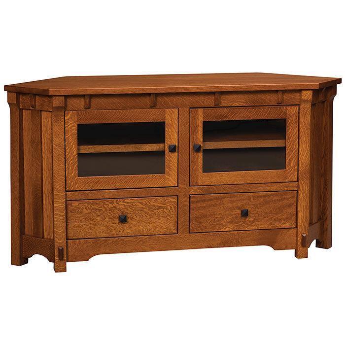 Manitoba 62" Corner Amish TV Stand - Herron's Furniture