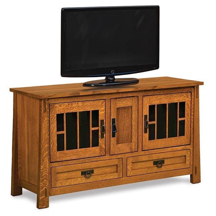 Modesto 60" Amish TV Stand with Centennial Doors - Herron's Furniture
