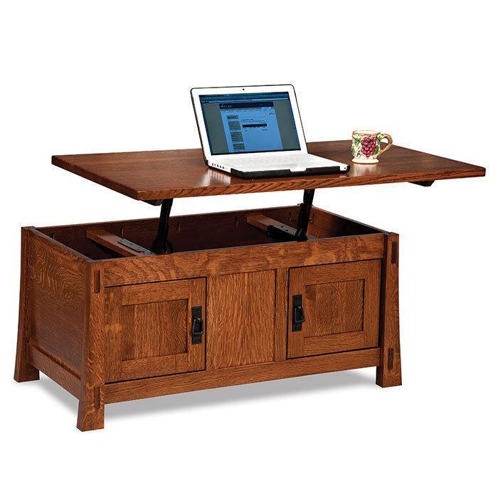 Modesto Amish Lift Coffee Table Enclosed - Herron's Furniture
