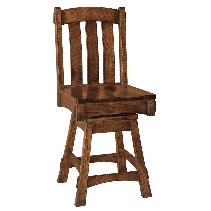 Modesto Mission Swivel Amish Barstool - Herron's Furniture