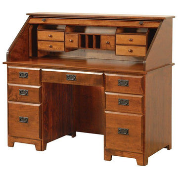 Murphy Amish Rolltop Desk - Herron's Furniture