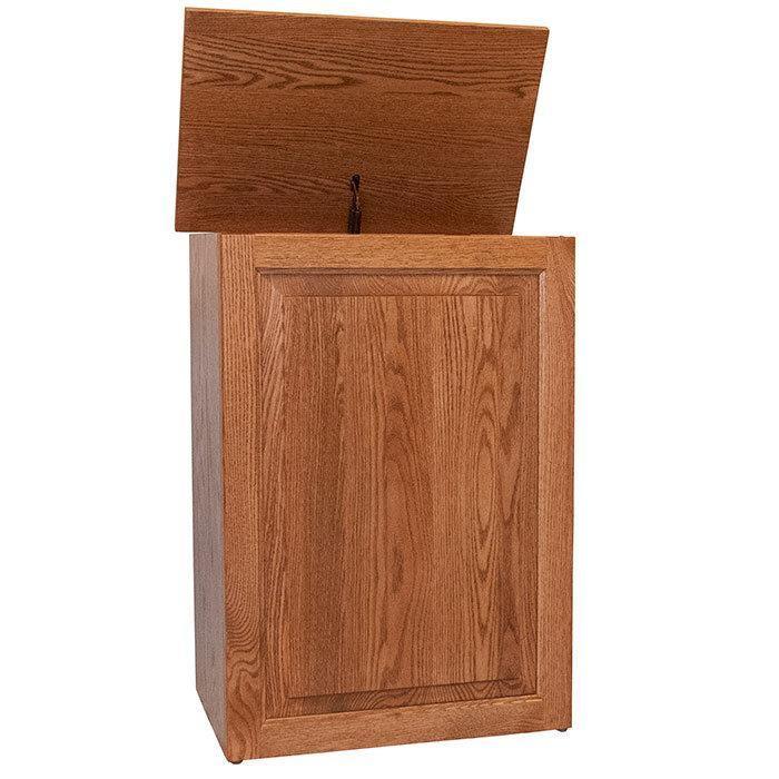 Perforated Back Amish Solid Wood Hamper - Herron's Furniture