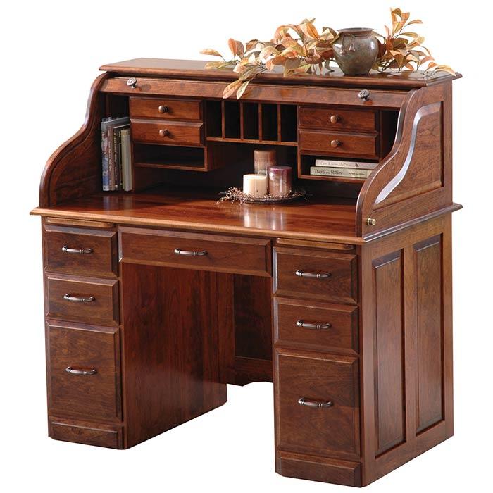 Regency Amish Rolltop Desk - Herron's Furniture