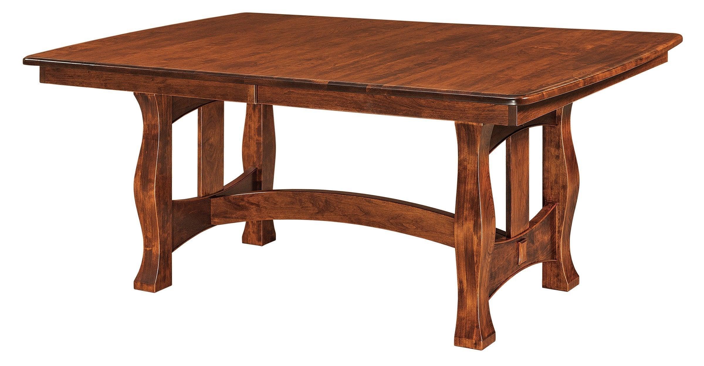 Amish South Heart Solid Wood Small Rectangular Leg Farm Table