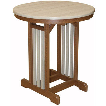 Round Amish Outdoor Mission Table (33") - Herron's Furniture