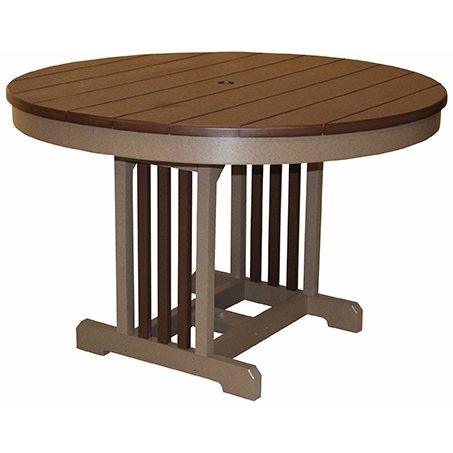 Round Amish Outdoor Mission Table (48") - Herron's Furniture
