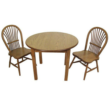 Round Child's Table with Sheaf Back Chair - Herron's Furniture