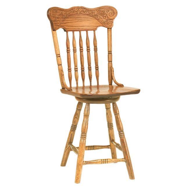 Spring Meadow Amish Barstool with Swivel - Herron's Furniture