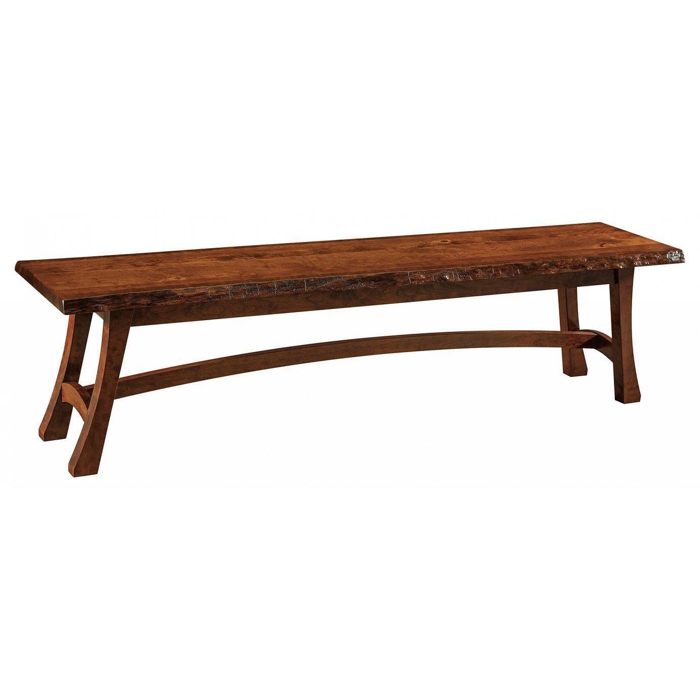 Tifton Amish Bench with Live Edge - Herron's Furniture