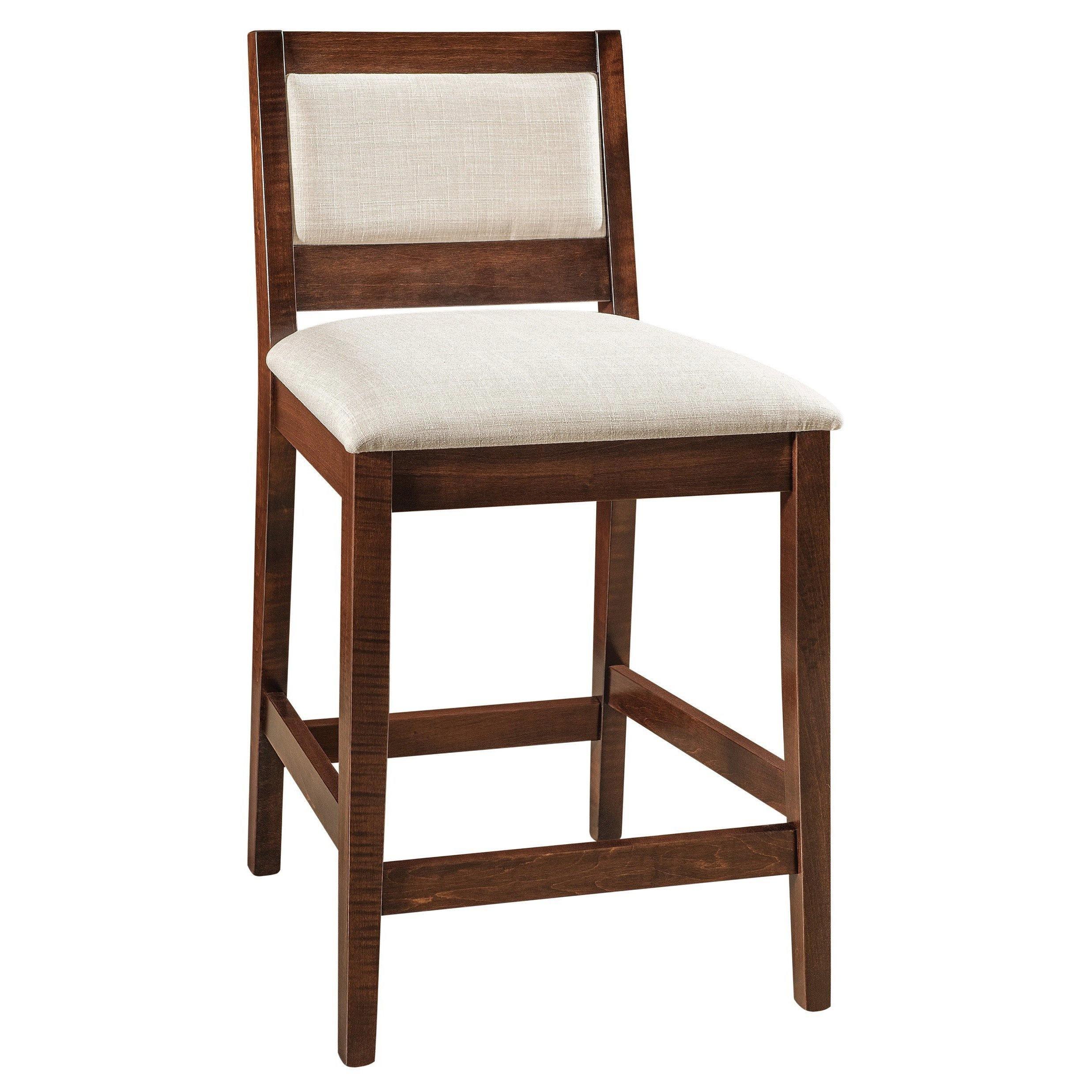 Wescott Upholstered Stationary Amish Barstool - Herron's Furniture