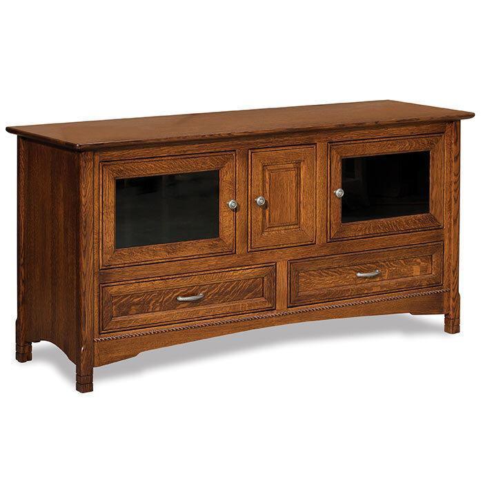 West Lake 60" Amish TV Stand with Drawers - Herron's Furniture