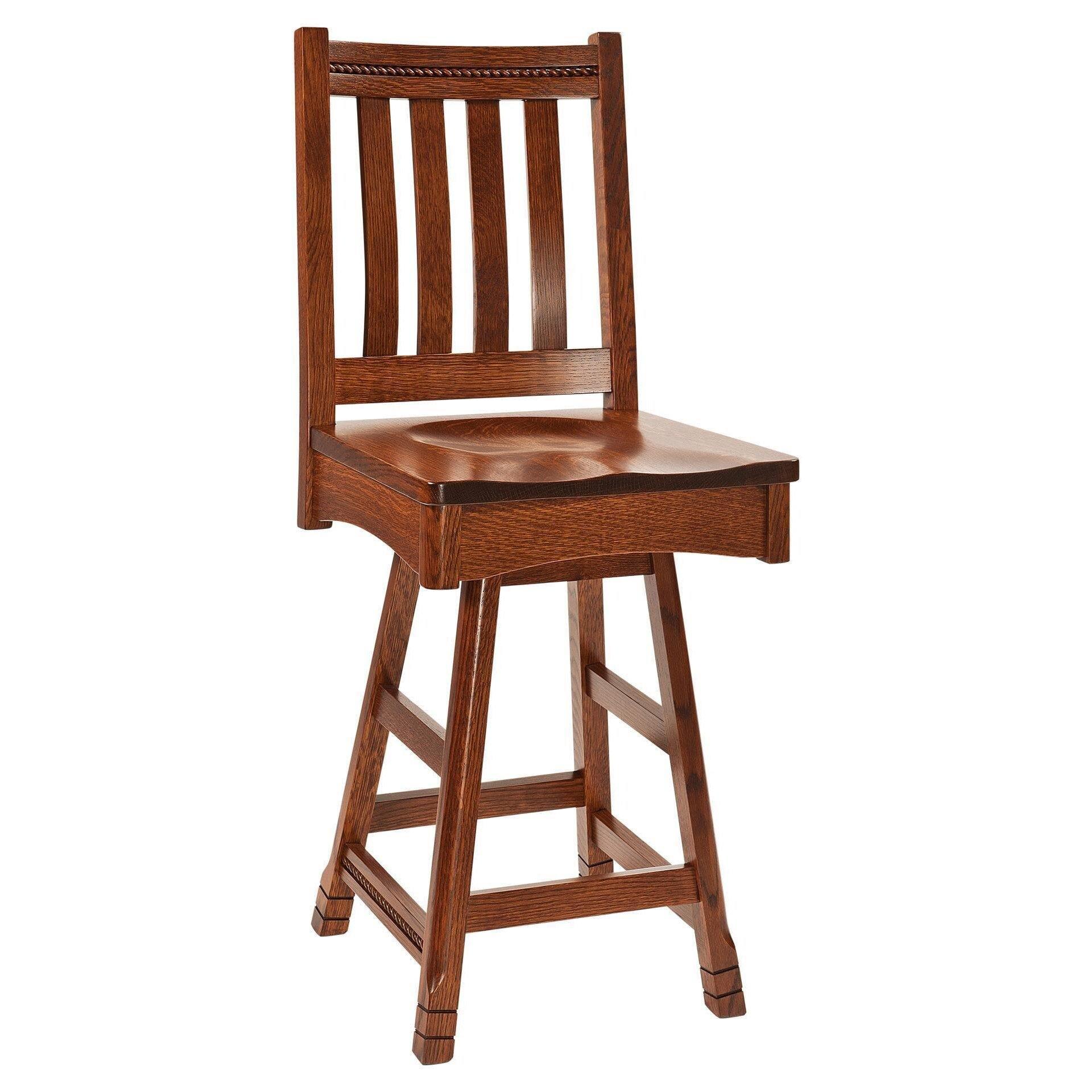 West Lake Mission Swivel Amish Barstool - Herron's Furniture