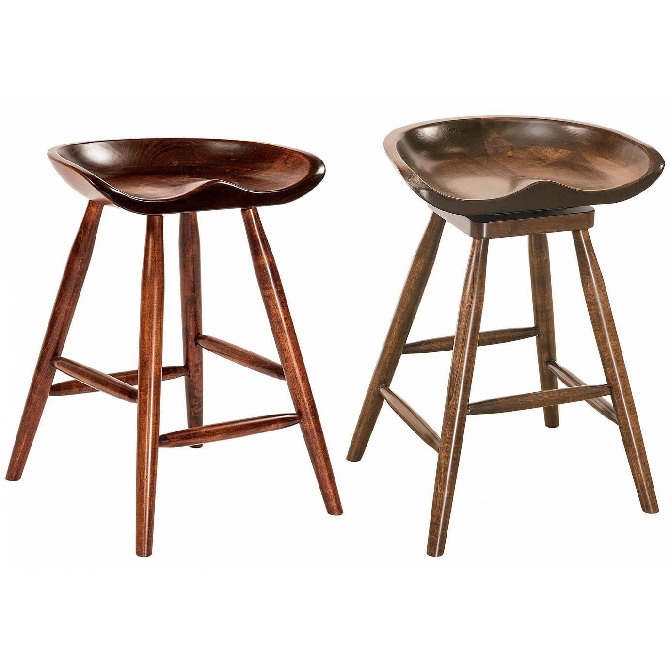 Winslow Mid-Century Modern Amish Barstool - Herron's Furniture